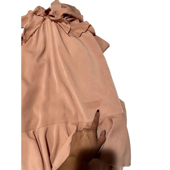 WAYF Light Pink Cut Out Side Hollow Tiered Maxi Dress size XS | U1 - Picture 5 of 6